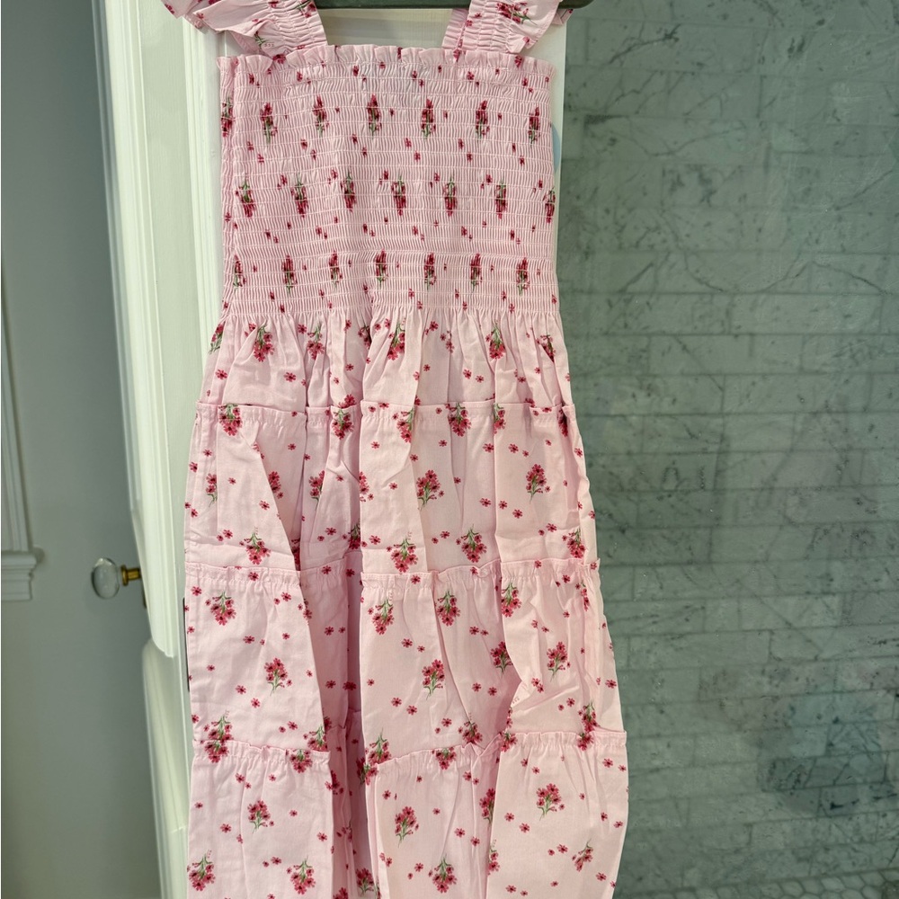 Hill House Pink Floral Smocked Dress
